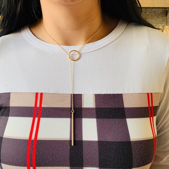 Bar Scarf Pendant Necklace - Picture 3 of 7